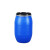 撼顿 加厚带铁箍法兰桶化工塑料桶发酵泔水桶【加厚120L蓝色】