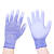 适用PU浸塑胶涂掌涂指 尼龙手套劳保工作耐磨防滑 干活薄胶皮手套女士 蓝色涂掌手套(36双) L