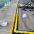 定制适用线槽减速带橡胶PVC电线电缆保护槽室内户外舞台地面过线桥盖线板 矿山款半米槽径50*70mm