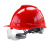 锐明凯定制工地建筑安全帽v型防砸国标佩镜防护帽加厚透气护目镜安全帽 国标高强V型ABS透气 蓝色