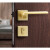 名门室内门锁卧室房间房门锁北欧风现代简约黑色分体门锁 06118-亮金 30mm-50mm+左内+带钥匙