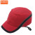 京洲实邦 安全帽轻便透气遮阳工厂车间帽防护布棒球式  B 红色流线款安全帽