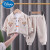 迪士尼（Disney）婴儿衣服春装韩版灯芯绒可爱小熊外套三件套6七8 米白色三件套 73cm