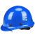 恒百思定制logo黑色安全帽工地国标ABS头盔碳纤维花纹帽领导监理 亮蓝色圆盔