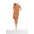 卡尔文·克莱恩（Calvin Klein）女式人造皮革中长紧身连衣裙 - 蜂蜜色 US 6 (S) 蜂蜜