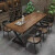 卡汐沐餐桌椅咖啡厅酒吧烧烤店家用桌椅组合复古工业风实木长方形铁艺 01款一桌四椅