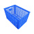 塑料周转筐工业储物箩大号长方形胶筐镂空筐加厚周转框物流快递箩 B6号萝(蓝色) 490x350x265mm