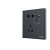 施耐德电气（Schneider） 插座面板 皓呈系列雅致黑色 五孔插座 2.4A双USB五孔