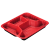 塑料盒子长方形 打包盒一次性餐盒长方形三格四格饭盒外卖快餐盒子塑料分格便当盒 浅4格   [黄白1000套/1箱] +配6.5克