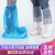 莱文格（LEVENGER）加厚加长款一次性鞋套 长筒防护鞋套防尘 防雨防护高筒鞋套一次性 鞋型靴套(一只价) 蓝色