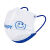 LISM克莱因蓝一次性独立包装口罩三层含熔喷布印花小潮款可爱 儿童小花25+儿童笑脸25