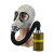 邦固MF1A型防毒面具+P-A-3滤毒罐64式鬼脸自吸过滤式全面罩防化工 防有机气体蒸汽化学工业用