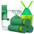 e洁  抽绳垃圾袋50*55cm自动收口塑料袋手提环卫清洁厨卫办公分类加厚绿色DT105055-57-2包