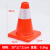 定制PVC路锥红路障圆锥市政安全警示反光锥雪糕桶三角锥形筒塑料 30cm红色