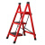 梯子人字梯三步梯加厚多功能折叠梯花架梯便携式可收纳折叠梯 D型四步梯（白色）