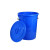 普力捷（PULIJIE） 加厚多用大号垃圾桶工厂户外环卫分类塑料桶商用圆桶带盖 60L 白无盖 升级加厚耐腐蚀