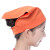 忽风韩式魔术贴三角巾卫生帽食品帽子西餐咖啡厅工作帽服务员头巾包邮 桔色 AC16