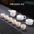 LISM盖碗玉瓷茶杯功夫茶具白瓷羊脂陶瓷壶套德化简约泡茶装 浮雕金福茶具-茶壶