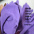 劳保手套309紫色乳胶发泡手套柔软防滑耐磨透气防护 红宇309紫色(12双) L