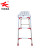 华峰加厚折叠平台梯 工业马凳洗车凳 折叠工作台移动铝合金登高梯 2*0.4*1.8m XCT07