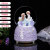 浪漫情侣水晶球摆件音房间装饰雪花八音盒送新人结婚礼物创意 紫色面对面中号手动摇雪+灯+音 0cm