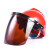 约巢电焊防护罩面罩安全帽式焊工专用防护面罩面具防烤脸护脸全脸焊帽 黑色款+红色V型ABS透气安全帽