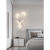 欧普锐壁灯北欧设计师创意客厅背景墙灯具浪漫花朵氛围感卧室床头装饰灯 金色 B款左右款45CM三色变光