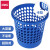 得力 商用垃圾篓 干湿分类纸篓 塑料镂空垃圾桶 厨房卫生间塑料垃圾桶 简约风 9556