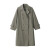 无印良品（MUJI）女式 不易沾水 双排扣大衣 风衣 外套2023新款秋 浅灰棕色 2A XS（150/76A）