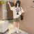 G.DUCK KIDS小黄鸭女童夏装中大童短袖T恤2024新款时髦加菲猫圆领上衣女 白色-d164 110cm