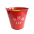 谋福（CNMF）257Y 消防桶 加厚镀锌铁水桶 烤漆铁桶 灭火用消防黄沙桶(圆口红色)
