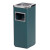 稳斯坦 方形不锈钢垃圾桶 绿色 商用烤漆果皮桶 酒店走道电梯宾馆烟灰桶 WL-015