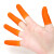 防滑手指套拇护指防护耐磨加厚橡胶硅胶护伤翻页保护防水指甲头套 橙色止滑M 100个装