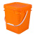 加厚腌菜桶塑料正方形桶带盖长方形桶带提手圆桶20L大口桶运输桶 10L-正方形桶