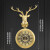 黄铜欧式钟表家用客厅玄关装饰创意挂钟艺术时尚别墅美式大象挂表 生财有鹿 - 数字盘 20英寸以上