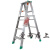 寒婵 广州时代牌铝梯加厚工程梯家用梯人字梯楼梯铝合金梯子折叠 8级2.05米(时代牌)