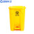 蓝鲸环卫 黄色100L 医疗废物黄色加厚脚踏式垃圾桶LJHW-1103