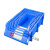 斜口加厚仓库货架零件盒组合式分类收纳元器配件塑物料螺丝工具盒 C4蓝色400X250X160mm