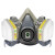 仁聚益KN95防毒半面罩套装 自吸式过滤呼吸器 6201主体+6002CN滤毒盒(7件套)
