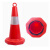 百舸 塑料反光路锥圆锥 交通安全警示锥红白雪糕筒路障 70cm
