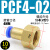 PCF内螺纹直通8-02英制气动接头公制M8M10M12内丝M14*1.5压力表头 PCF10-0310个装