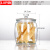 无铅玻璃大容量密封罐厨房储物罐药材展示瓶标本瓶茶叶罐 花色 特厚款3.8升