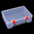 抽屉零件盒塑料螺丝盒长方形分隔箱五金配件电子元件收纳盒A 桔色小号高款25.2_19_10CM