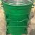 360L市政环卫挂车铁垃圾桶户外分类工业桶大号圆桶铁垃圾桶大铁桶 绿色 15mm厚带盖带轮