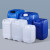 加厚塑料桶方形堆码桶化工废液桶实验室酒精密封桶级5/25L升 5L蓝色加厚双层共挤