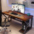 利索（LISUO）实木电脑桌办公书桌家用简约现代长方形电竞游戏桌一体台式电脑桌 标准款 单桌160x60x75(厚5cm)