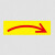箭头标识正转反转箭头方向标志贴管路管道左流向标签 黄底(红色正转箭头) 4x1.5cm