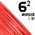 千石国标阻燃BVR1 1.5 2.5 4 6平方软多股铜芯家装电线铜线零剪 6平方 单皮软线(1米)红色