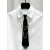 欧洲先生新款小众设计感金属链条装饰领带衬衫男个性时尚潮流痞帅长袖衬衣 白色C6003 衬衫 M 100-130斤