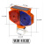 夜间太阳能猫眼警示灯爆闪灯道路施工护栏灯路锥路障灯红蓝闪光灯 铁架卡扣款